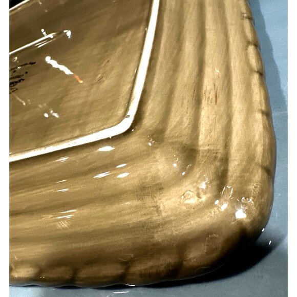 Artimino Tuscan Countryside Sage Stoneware Square 2 Plates Set - Picture 6 of 8